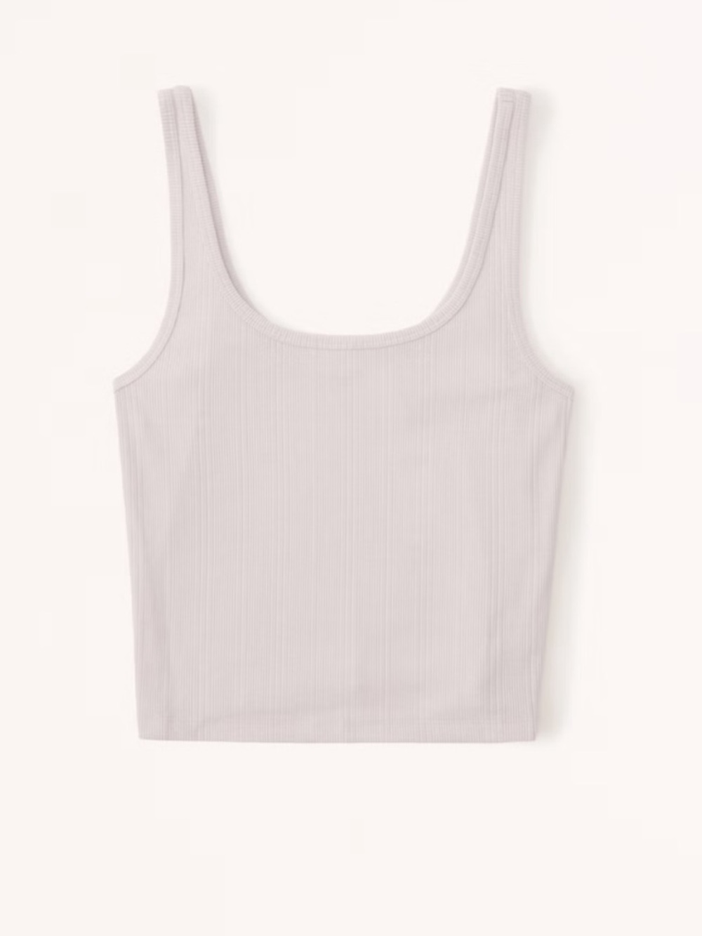 Abercrombie & Fitch Ribbed Scoop Tank Top in Light Beige Size S